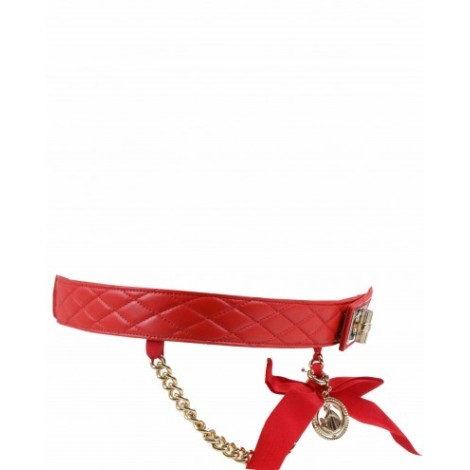 Lanvin red Happy quilted belt