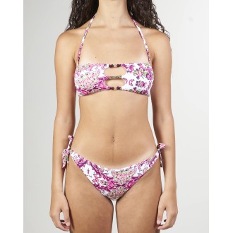 MISS BIKINI Costume bikini a fascia con tubolini intarsiati Miss Bikini