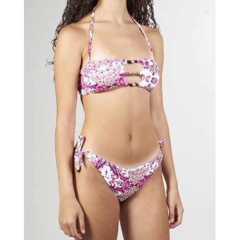 MISS BIKINI Costume bikini a fascia con tubolini intarsiati Miss Bikini
