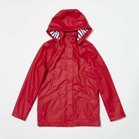 Parka impermeabile rosso