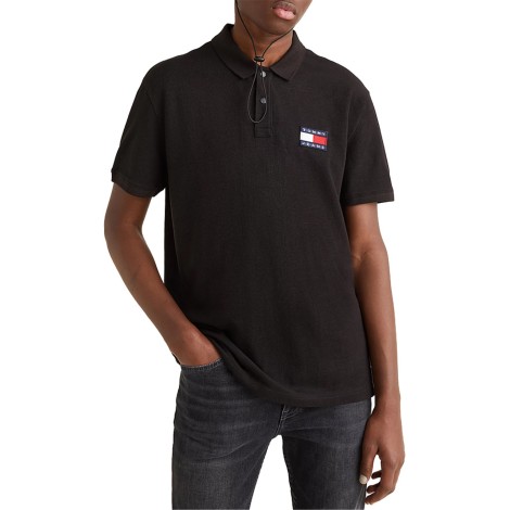 Tommy Jeans Polo Maniche Corte Uomo Black