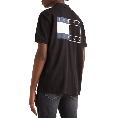 Tommy Jeans Polo Maniche Corte Uomo Black