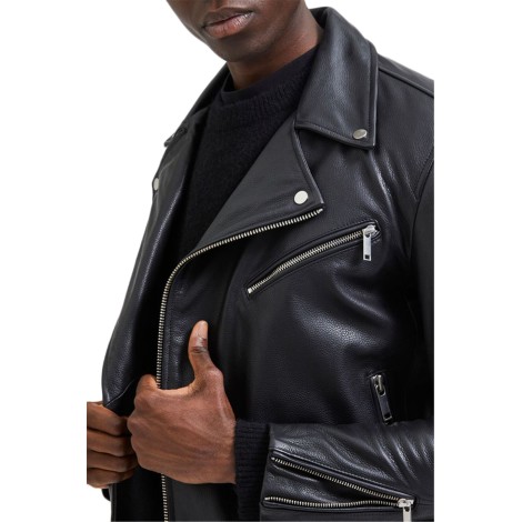 Selected Giacche In Pelle Uomo Black