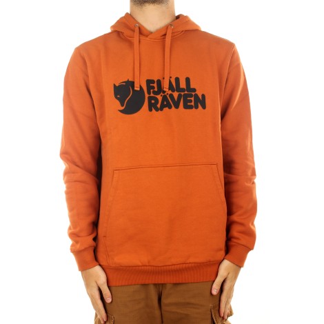 FJALLRAVEN LOGO HOODIE M TERRACOTTA BROWN