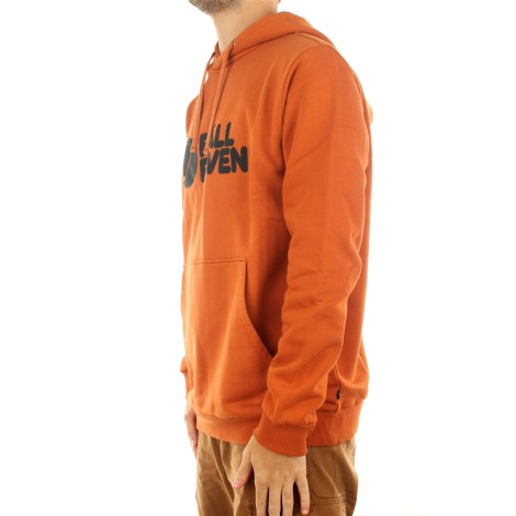 FJALLRAVEN LOGO HOODIE M TERRACOTTA BROWN