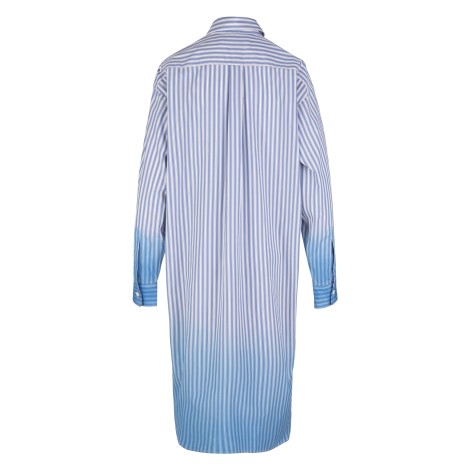 MARNI Abito Chemisier Midi Donna In Popeline Spugnato Azzurro