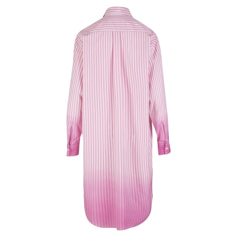 MARNI Abito Chemisier Midi Donna In Popeline Spugnato Rosa