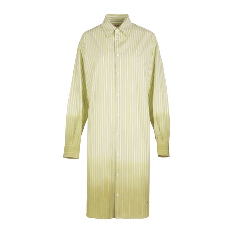 MARNI Abito Chemisier Midi Donna In Popeline Spugnato Verde