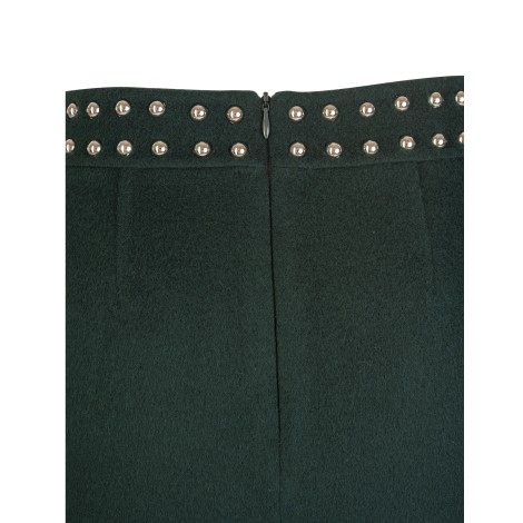 PAROSH Minigonna Leak Verde Scuro Con Borchie