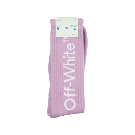 OFF-WHITE Calzini Lunghi Diag Helvetica Lilla Donna