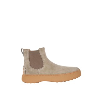 TOD'S CHELSEA BOOTS IN CAMOSCIO BEIGE