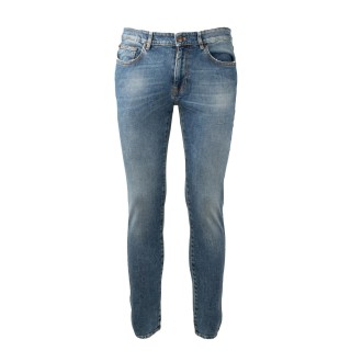 Jeans slim in cotone elasticizzato blu