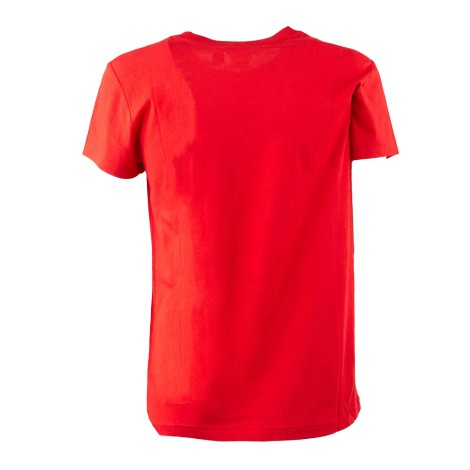 T-shirt rossa con stampa orsetto