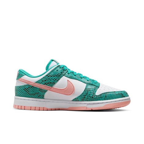 Nike Dunk Low Snakeskin Washed Teal Bleached Coral