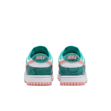 Nike Dunk Low Snakeskin Washed Teal Bleached Coral