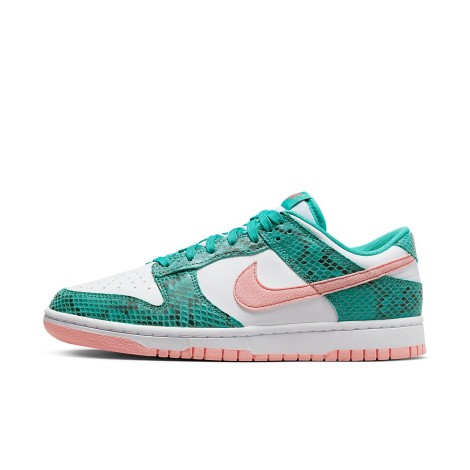 Nike Dunk Low Snakeskin Washed Teal Bleached Coral
