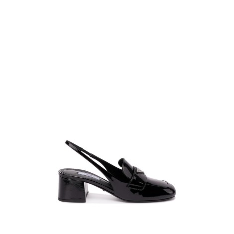 Prada Patent Leather Slingback Loafers