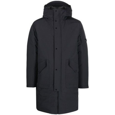 C.P. Company Outerwear Long Jacket In `Micro-M` Recycled