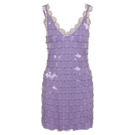 Paco Rabanne Full Transparent Sequins Mini Dress 40
