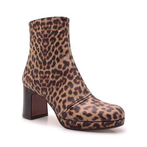 Chie Mihara 'Hilagro' Leo Print Ankle Boots 41