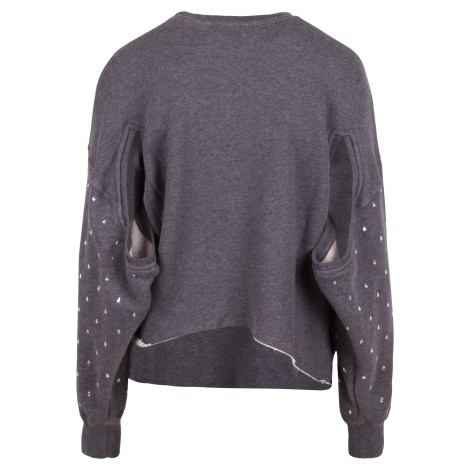 N.21 Crystal Decoration Cotton Sweatshirt M