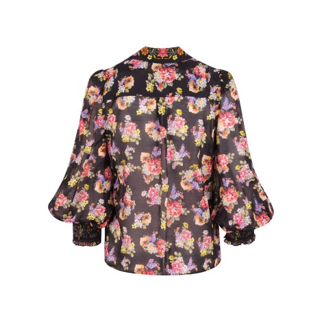 Alice Olivia 'Cosima' Floral Print Shirt L