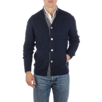 BARBA | Men's Cashmere Cable Knit Cardigan