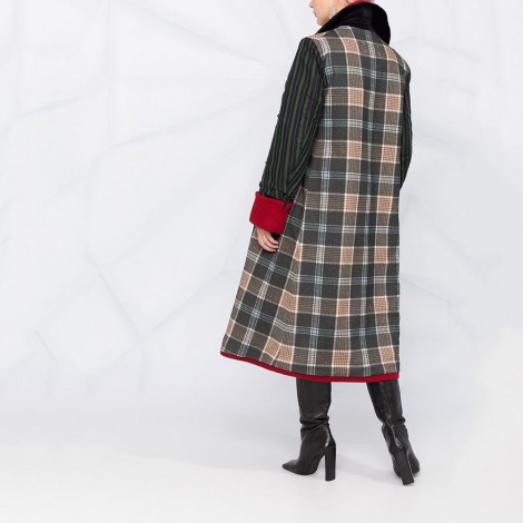 multicolor wool coat