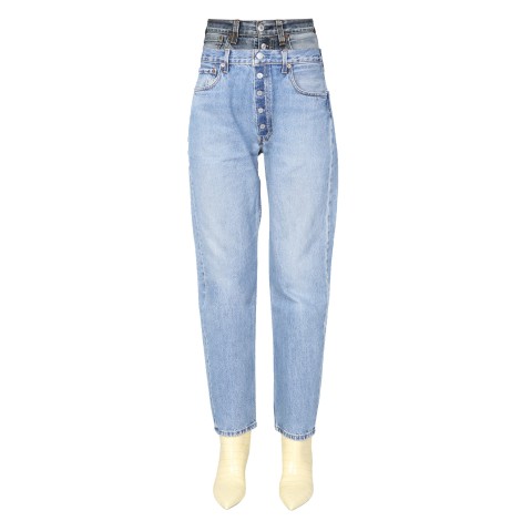 1/off double waist jeans