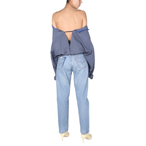 1/off double waist jeans