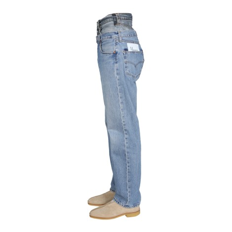 1/off double waist jeans