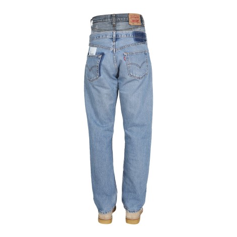 1/off double waist jeans