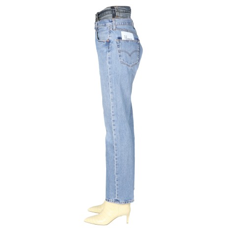 1/off double waist jeans