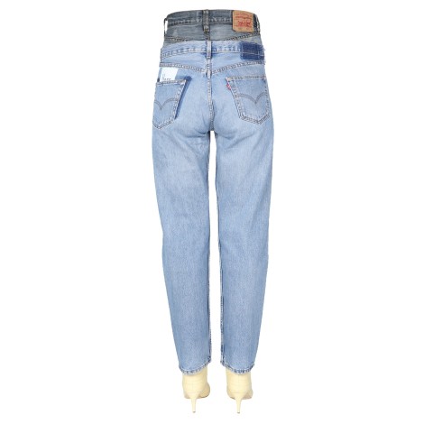 1/off double waist jeans