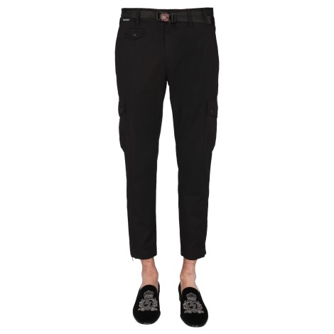 dolce & gabbana cargo pants with logo belt