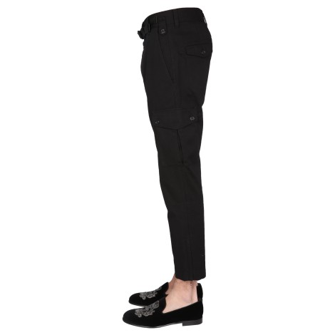 dolce & gabbana cargo pants with logo belt