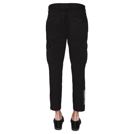 dolce & gabbana cargo pants with logo belt