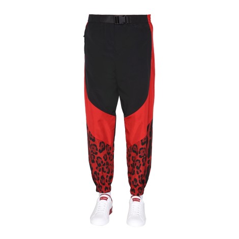 dolce & gabbana jogging pants with animal print