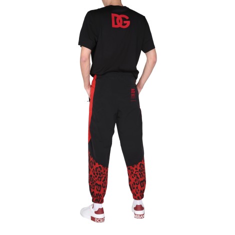 dolce & gabbana jogging pants with animal print