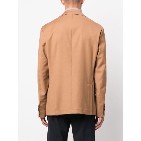 MANUEL RITZ blazer monopetto in lana color cammello