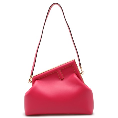 クラッチバッグ FENDI  Fendi Clutches Women Leather Pink/Peach Fendi Multicolor Stripe Leather & Suede Small First Bag
