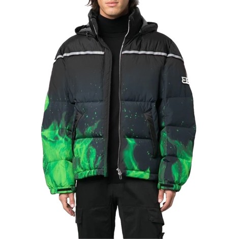 MEDIUM-WEIGHT PUFFER JKT GREEN FLAMES