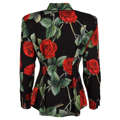 Dolce & Gabbana Floral Print Silk Shirt 46