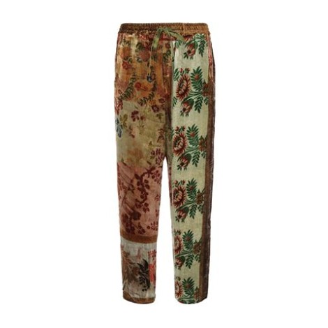 Pantalone di PIERRE LOUIS MASCIA, da donna, multicolor. Modello in velluto, caratterizzato da stampa mista e tasche laterali a filetto. Vita elasticizzata. Vestibilità regolare. 