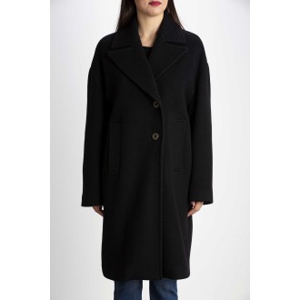 COCOON COAT IN WASHED CLOTH