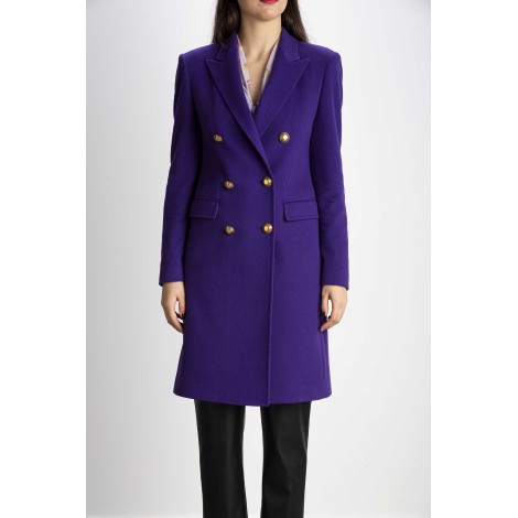 KAS DOUBLE CHEST MIXED COAT