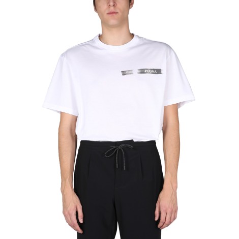 z zegna rubber logo print t-shirt