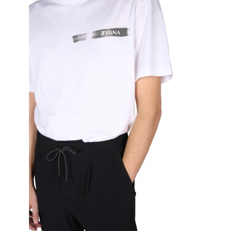 z zegna rubber logo print t-shirt