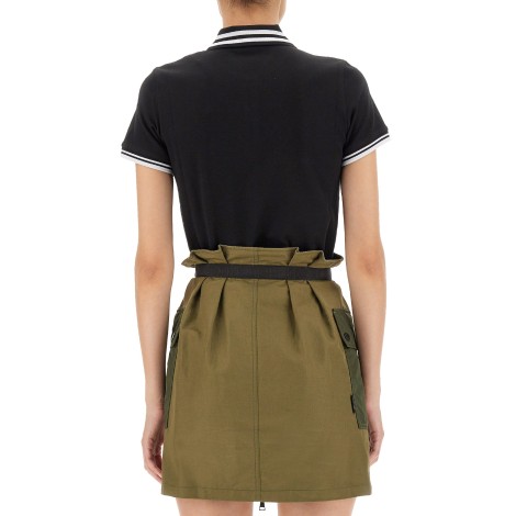 moncler logo patch polo shirt 