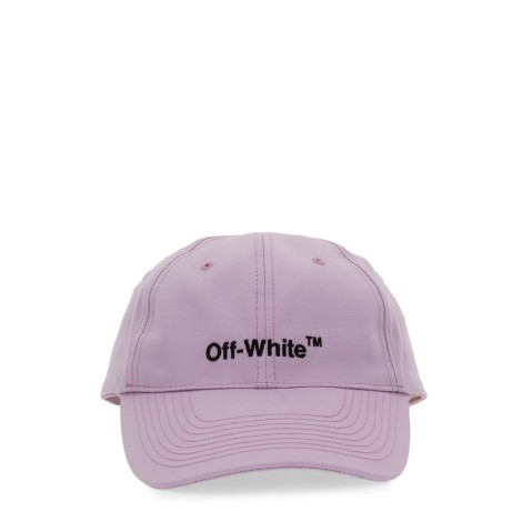 off-white baseball hat with logo